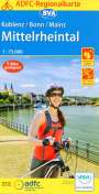 : ADFC-Regionalkarte Koblenz/Bonn/Mainz Mittelrheintal, 1:75.000, mit Tagestourenvorschlägen, reiß- und wetterfest, E-Bike-geeignet, GPS-Tracks-Download, KRT