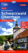 : ADFC-Radtourenkarte 24 Schwarzwald Oberrhein 1:150.000, reiß- und wetterfest, E-Bike geeignet, GPS-Tracks Download, mit Bett+Bike Symbolen, mit Kilometer-Angaben, KRT