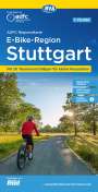 : ADFC-Regionalkarte E-Bike-Region Stuttgart, 1:75.000, mit Tagestourenvorschlägen, reiß- und wetterfest, GPS-Tracks Download, KRT
