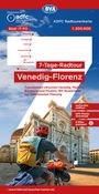 : ADFC-Radtourenkarte IT-PO 7-Tage-Radtour Venedig-Florenz, 1:200.000, reiß- und wetterfest, E-Bike-geeignet, GPS-Tracks Download, mit Kilometer-Angaben, KRT