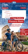 : ADFC-Radtourenkarte IT-UM 7-Tage-Radtour Florenz-Rom, 1:150.000, reiß- und wetterfest, E-Bike geeignet, GPS-Tracks Download, mit Kilometer-Angaben, KRT