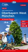 : ADFC-Radtourenkarte 26 Oberbayern West München 1:150.000, reiß- und wetterfest, E-Bike geeignet, GPS-Tracks Download, mit Kilometer-Angaben, KRT