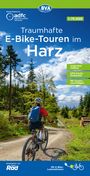 : ADFC-Regionalkarte Traumhafte E-Bike-Touren im Harz, 1:75.000, mit Tagestourenvorschlägen, reiß- und wetterfest, GPS-Tracks Download, KRT