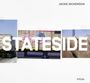Texte: "STATESIDE", "JACKIE NICKERSON", "STEIDL". Drei Fotos: ein LKW, Zug mit Flagge, bedeckte Struktur.