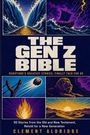 "The Gen Z Bible" und "Scripture’s Greatest Stories, Finally Told for Us". Illustration mit Natur- und Bibelszenen.