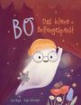 „BO, das kleine Brillengespenst“ steht in verspielten Buchstaben. Ein Geist mit Brille und Mütze lächelt freundlich.