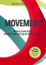 „Bettina Ruggeri, Movement, New Learning with Coaching & Mentoring.“ Dynamische, farbige Bänder mit modernem Design.