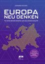 "EUROPA NEU DENKEN. Für eine demokratische und souveräne Zukunft." Blaues Muster, gelbe Punkte bilden Europa. Logo unten.