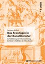Text: "Das Frontispiz in der Kunstliteratur." Historische Illustration antiker Figuren und Dekorationen.