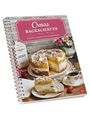 Omas Backschätze: Kuchen, Torten & Kleingebäck. Ein Kuchen mit Sahne und Beeren, Blümchen, Kaffeetasse, Zuckerdose.