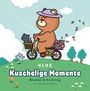 KLHE Kuschelige Momente. Blumen & Frühling. Von Hand illustrierte Motive. Ein Bär auf einem Fahrrad mit Katze im Korb.