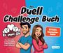 „Das Duell Challenge Buch: Er gegen Sie. Das Spiel für unvergessliche Date Nights & mehr Paarzeit.“ Illustration: Mann und Frau.