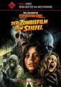 "Dead Ends Bebilderter A4-Archivband. Der Zombiefilm vom Stiefel." Gruselige Illustrationen von Zombies und schreienden Menschen.
