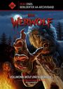 "Dead Ends bebilderter A4-Archivband", "Der Werwolf", "Vollmond, Wolf und Silberkugel", "Mike Blankenburg". Eine Illustration zeigt einen furchterregenden Werwolf mit blutigen Krallen und Vollmond im Hintergrund.