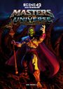 Text: "SCENE 42 DAS FILMARCHIV MASTERS OF THE UNIVERSE DIE GESCHICHTE EINES MYTHOS DIRK WESSELS". Illustration: Figur mit Stab.