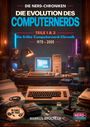 „Die Nerd-Chroniken: Die Evolution des Computernerds, Teile 1 & 2, 1970-2005“. Retro-Computer-Setup mit Disketten.