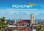 „München 2027, Zwischen Alpenblick und Altstadtflair“; Panoramaansicht der Stadt mit Alpen im Hintergrund.