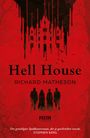 „Hell House“ von Richard Matheson. Vier Silhouetten vor schlossartiger Struktur, roter Hintergrund.