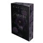 "EMPIRE OF SIN" ist in großen Buchstaben geschrieben. Im Hintergrund sind violette Blumen zu sehen.