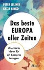 "Das beste EUROPA aller Zeiten" und "Unerhörte Ideen für ein besseres Morgen". Bunter Hintergrund, oekom Logo.