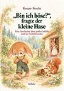 „Bin ich böse?“, fragte der kleine Hase. Ein Hase in Latzhose geht traurig, ein Eichhörnchen erschrickt über umgekippte Nüsse.