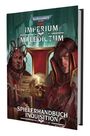 "Imperium Maledictum", "Spielerhandbuch Inquisition". Zwei Personen in Rüstungen, dunkle Töne, ein Schädelmotiv.