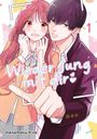 „Wieder jung mit dir“. Ein Mädchen und ein Junge stehen nah beieinander, der Junge zeigt nach vorn. Manga-Stil.