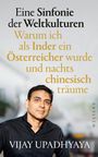 „Vijay Upadhyaya. Donauwalzer in Damaskus. Mit Musik Grenzen überwinden und Menschen verbinden.“ Mann vor bunten Fahnen.
