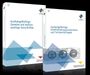 Zwei Buchvorderseiten mit Titeln zu Vorschriften, links "Gesetze", rechts "Unfallverhütung", beide mit geometrischen Mustern.
