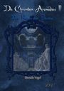 Text: "Die Chroniken Aranadias II, Der Palast der Seelen, Daniela Vogel".

Beschreibung: Eine blaue Illustrations-Abbildung mit statuesken Figuren und einem verzierten Rahmen.