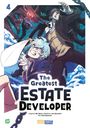 "The Greatest Estate Developer." Illustration: Zwei Charaktere, einer mit blauem Haar, kämpfen gegen ein rotes, drachenähnliches Wesen.