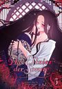 "Das Elixier der Sonne 5" steht auf einer Illustration. Zwei Personen umarmen sich innig, umgeben von roten Blumen.