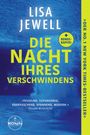 „Der No. 1 New York Times-Bestseller“, „Die Nacht ihres Verschwindens“. Unter Wasser, blaue Blasen steigen auf.