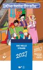 "Die helle Straße 2027, Dillenburger Kinder-Kalender." Illustration: Kinder verkleiden sich fantasievoll auf einem Dachboden.