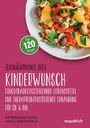 Text: „Über 120 Rezepte. Ernährung bei Kinderwunsch. Fruchtbarkeitssteigernde Lebensmittel.“ Teller mit buntem Salat.