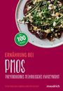 Text: "Über 100 Rezepte", "Ernährung bei PMOS", "Polyendokrines metabolisches Ovarsyndrom". Teller mit Rucola, Feta und Kernen.