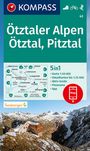 : KOMPASS Wanderkarte 43 Ötztaler Alpen, Ötztal, Pitztal 1:50.000, KRT