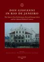 „Don Giovanni in Rio de Janeiro“. Illustration eines Gebäudes mit Menschenansammlung davor.