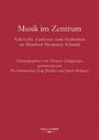 Titel: "Musik im Zentrum". Untertitel: "Taktvolle Analysen zum Gedenken an Manfred Hermann Schmid". Roter Hintergrund.