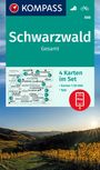 : KOMPASS Wanderkarten-Set 888 Schwarzwald Gesamt (4 Karten) 1:50.000, KRT