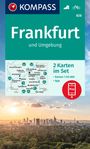 : KOMPASS Wanderkarten-Set 828 Frankfurt u.Umgebung (2 Karten) 1:50.000, KRT