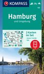 : KOMPASS Wanderkarten-Set 725 Hamburg und Umgebung (2 Karten) 1:50.000, KRT