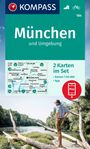 : KOMPASS Wanderkarten-Set 184 München und Umgebung (2 Karten) 1:50.000, KRT