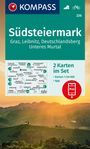 : KOMPASS Wanderkarten-Set 226 Südsteiermark, Graz, Leibnitz, Deutschlandsberg, Unteres Murtal (2 Karten) 1:50.000, KRT