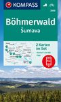 : KOMPASS Wanderkarten-Set 2000 Böhmerwald, Sumava (2 Karten) 1:50.000, KRT