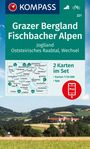 : KOMPASS Wanderkarten-Set 221 Grazer Bergland, Fischbacher Alpen (2 Karten) 1:50.000, KRT
