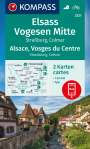 : KOMPASS Wanderkarten-Set 2221 Elsass, Vogesen Mitte, Alsace, Vosges du Centre (2 Karten) 1:50.000, KRT