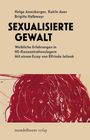 „Sexualisierte Gewalt“, Erfahrungen in NS-Konzentrationslagern, Essay von Jelinek. Abstraktes rotes Muster oben.