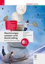 Text: „Rechnungswesen und Controlling“, „Ihr Plus“, „t.DigiBox“. Euro-Münzen, fröhliche Frau, zwei Personen an Steinen.