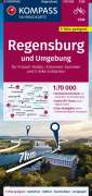 : KOMPASS Fahrradkarte 3330 Regensburg und Umgebung 1:70.000, KRT